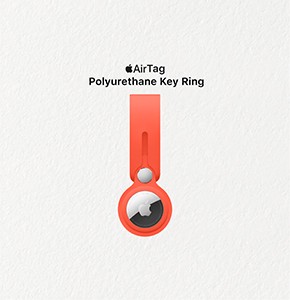Apple AirTag Loop (Made with Durable Polyurethane Material, Lightweight, MK0X3ZM/A,Electric Orange
